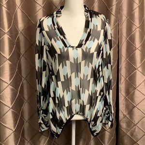 Diane von furstenburg patterned blouse 4 *sample